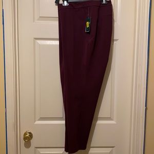 Ralph Lauren burgundy pants with stretch. Size 22W. Never worn.